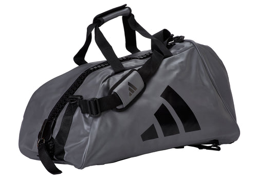Sac de sport 2 en 1 Adidas Combat Sports, taille M - L, gris-noir, PU, ​​sac à dos, sac de transport adiACC051