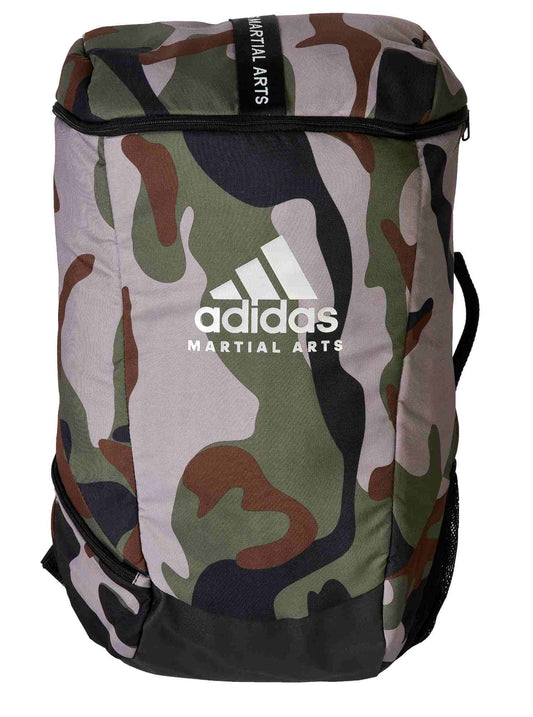 Sac à dos de sport adidas pour arts martiaux, taille M - L, camouflage vert-noir, adiACC090MA