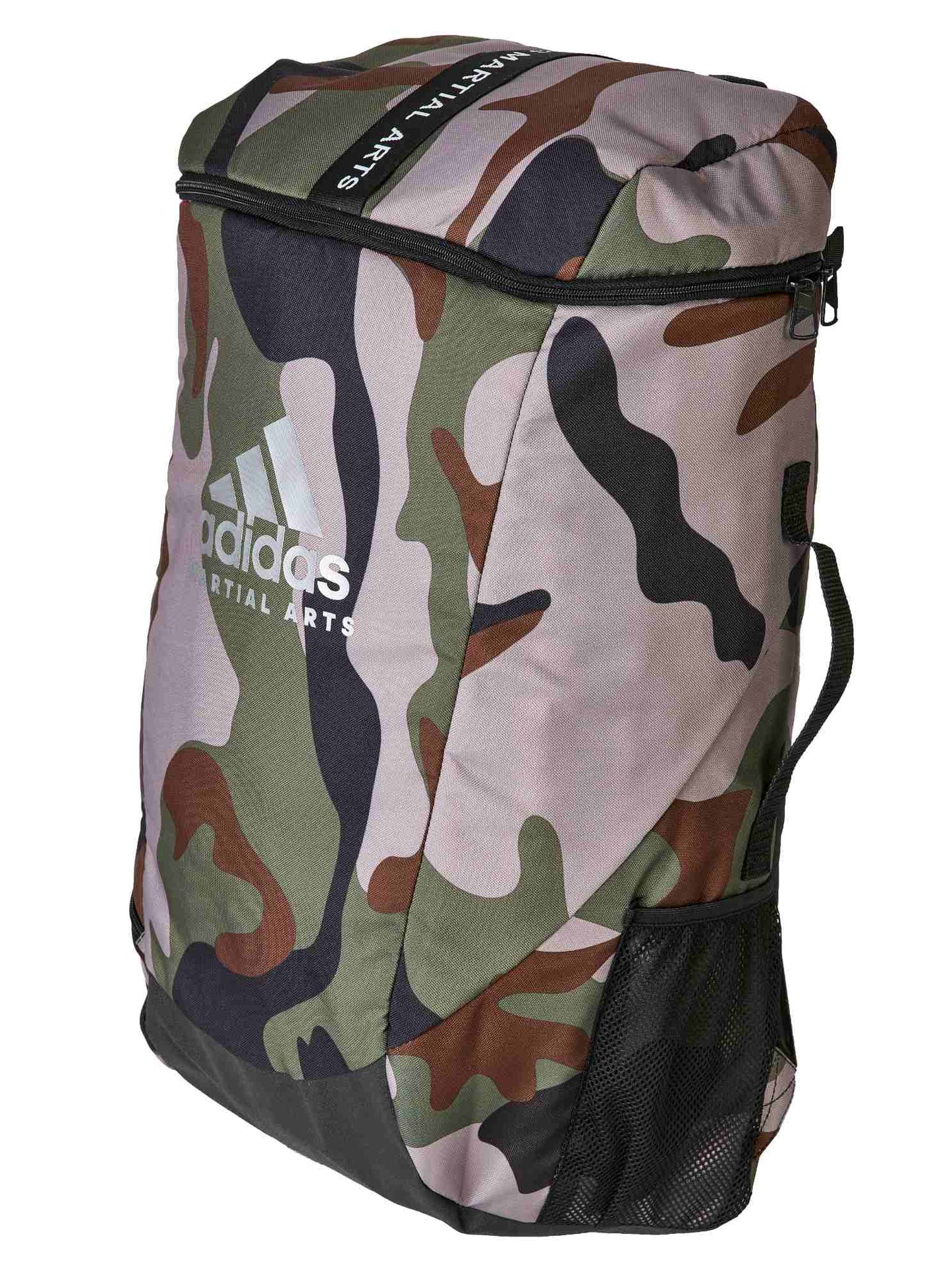Sac à dos de sport adidas pour arts martiaux, taille M - L, camouflage vert-noir, adiACC090MA