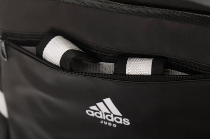Sac de sport 2 en 1 adidas Judo noir-blanc, sac à dos de transport ADIACC200J