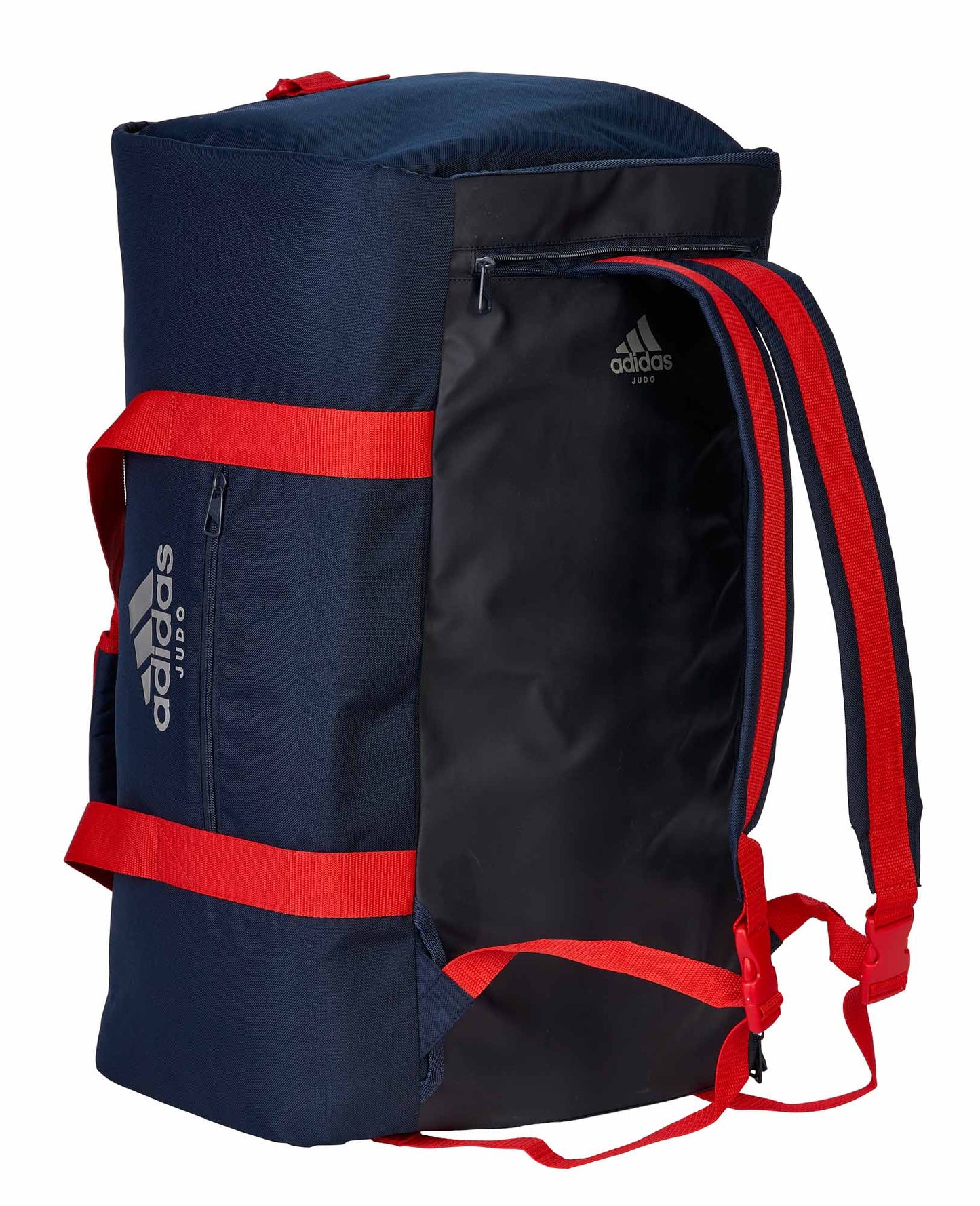 Sac de sport 2 en 1 adidas Judo bleu marine-rouge, sac à dos de transport ADIACC200J