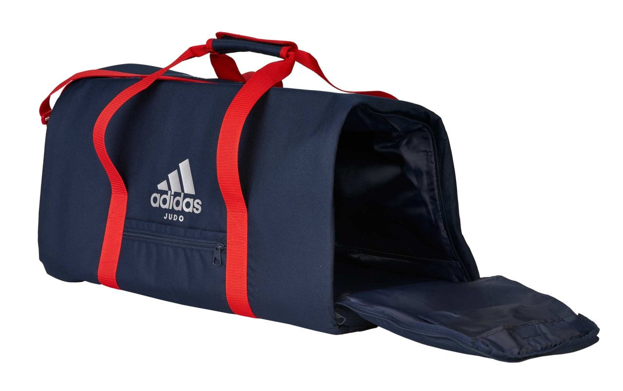 Sac de sport 2 en 1 adidas Judo bleu marine-rouge, sac à dos de transport ADIACC200J