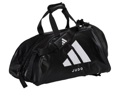 Sac de sport 2 en 1 adidas Judo Bag taille M - L noir-blanc, sac à dos de transport adiACC051J