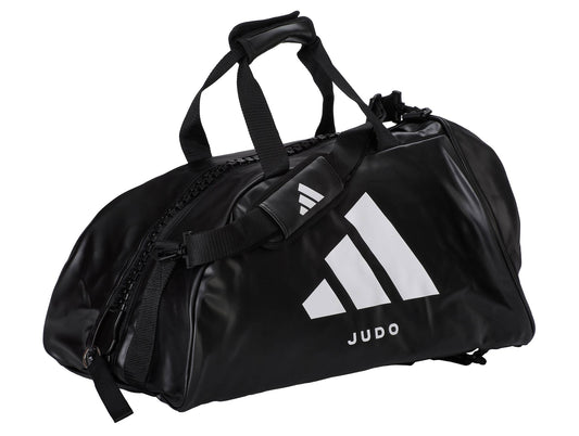 Sac de sport 2 en 1 adidas Judo Bag taille M - L noir-blanc, sac à dos de transport adiACC051J
