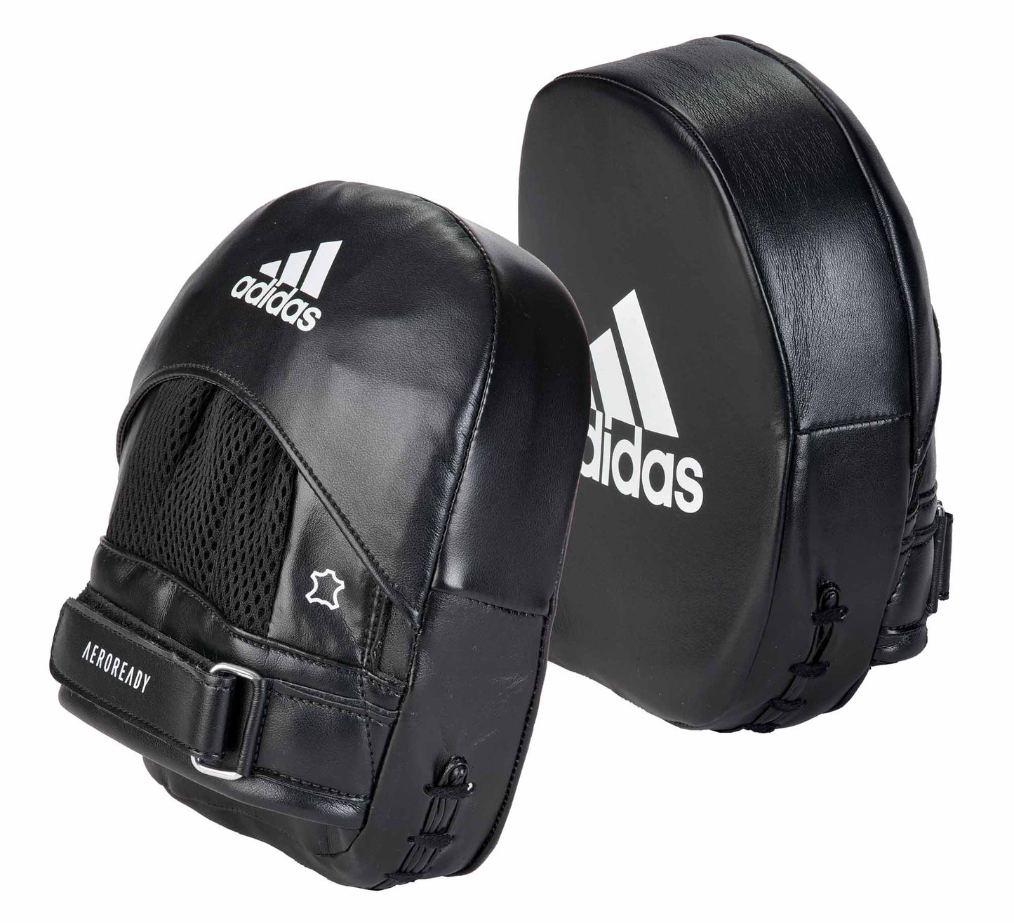 Gants de frappe Adidas Speed ​​Focus Mitt en cuir noir et blanc, adiEMP01, protège-mains, coussin de frappe