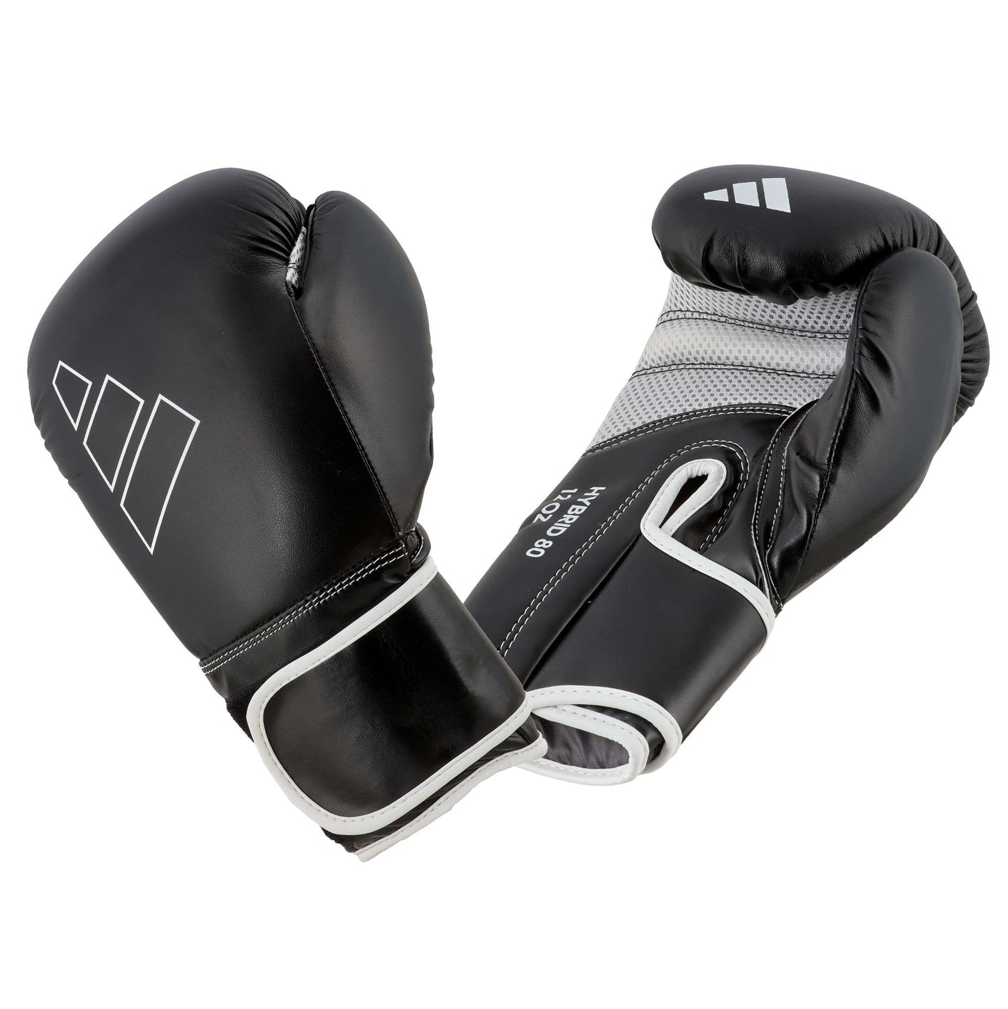 Gants de boxe adidas Hybrid 80, noir et blanc, ADIH80