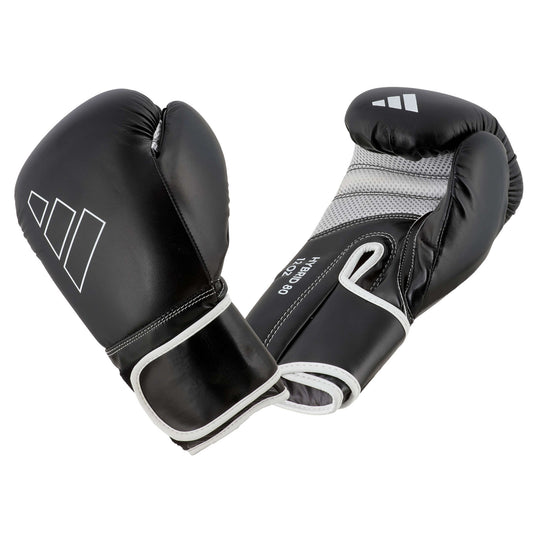 Gants de boxe adidas Hybrid 80, noir et blanc, ADIH80