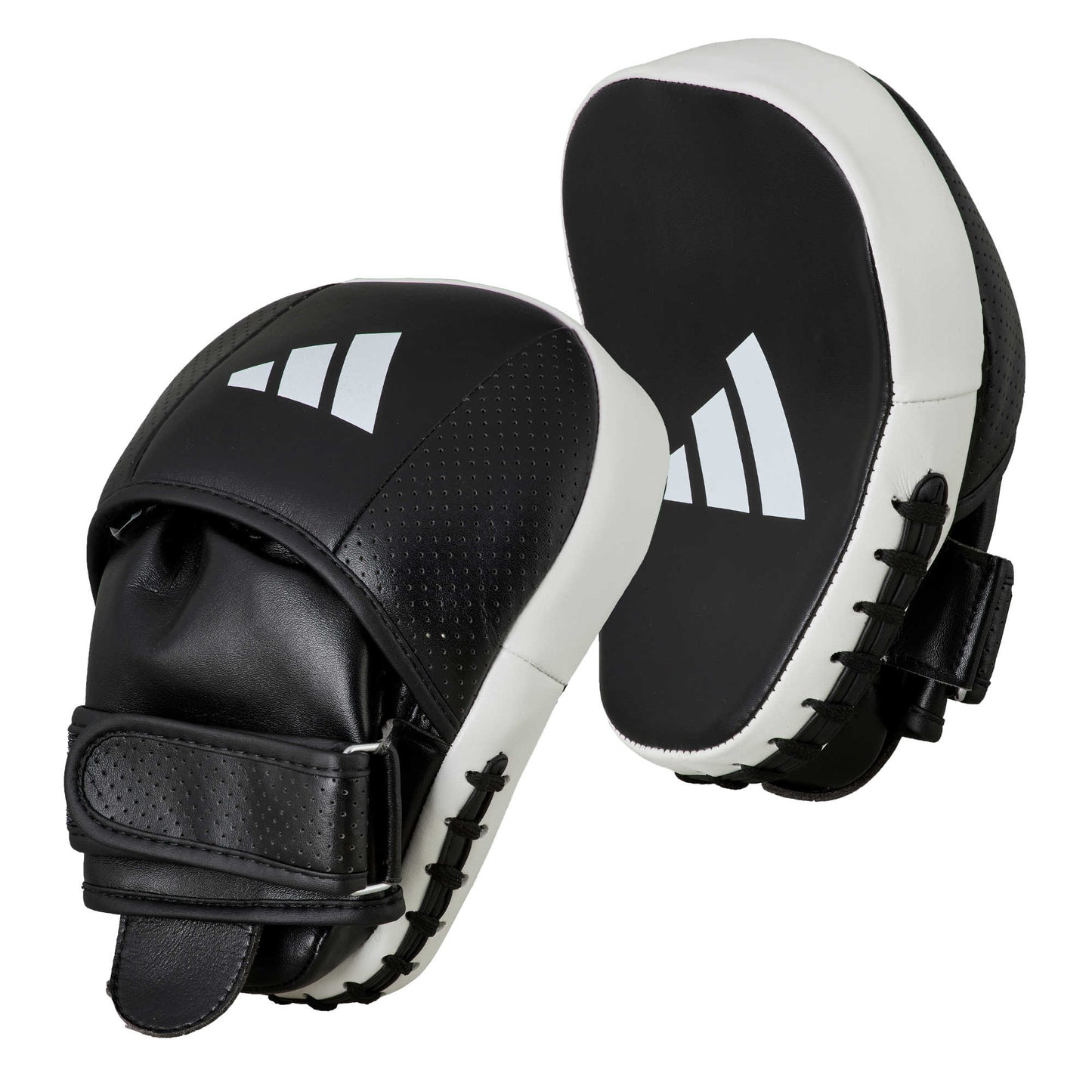 Gants de frappe Adidas AdiSTAR Pro Speed ​​Focus en microfibre, noir et blanc, adiPFP01M, gant de frappe, protection