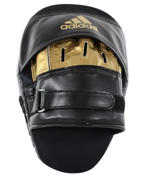 Paire de mitaines d'entraînement incurvées courtes Adidas, noir et or, ADISBAC01, gants de frappe, protections
