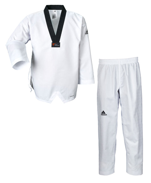 Uniforme adidas Taekwondo adiChamp IV, revers noir, ADITCH04 Dobok veste à enfiler à col en V