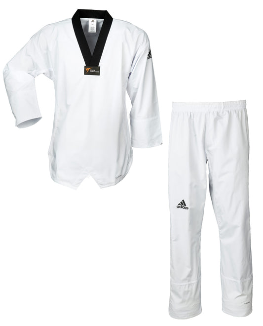 Tenue de taekwondo adidas pour femme, veste à enfiler à col en V Dobok Fighter aditld01