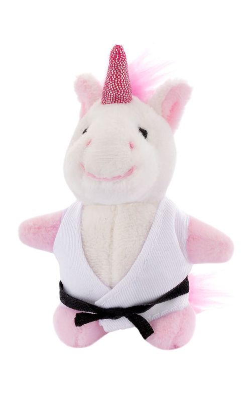 Porte-clés peluche arts martiaux 10 cm avec anneau (divers animaux au choix)