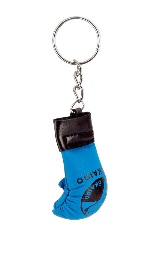 Porte-clés karaté, protège-poing TOKAIDO bleu - gant de karaté miniature 10 cm