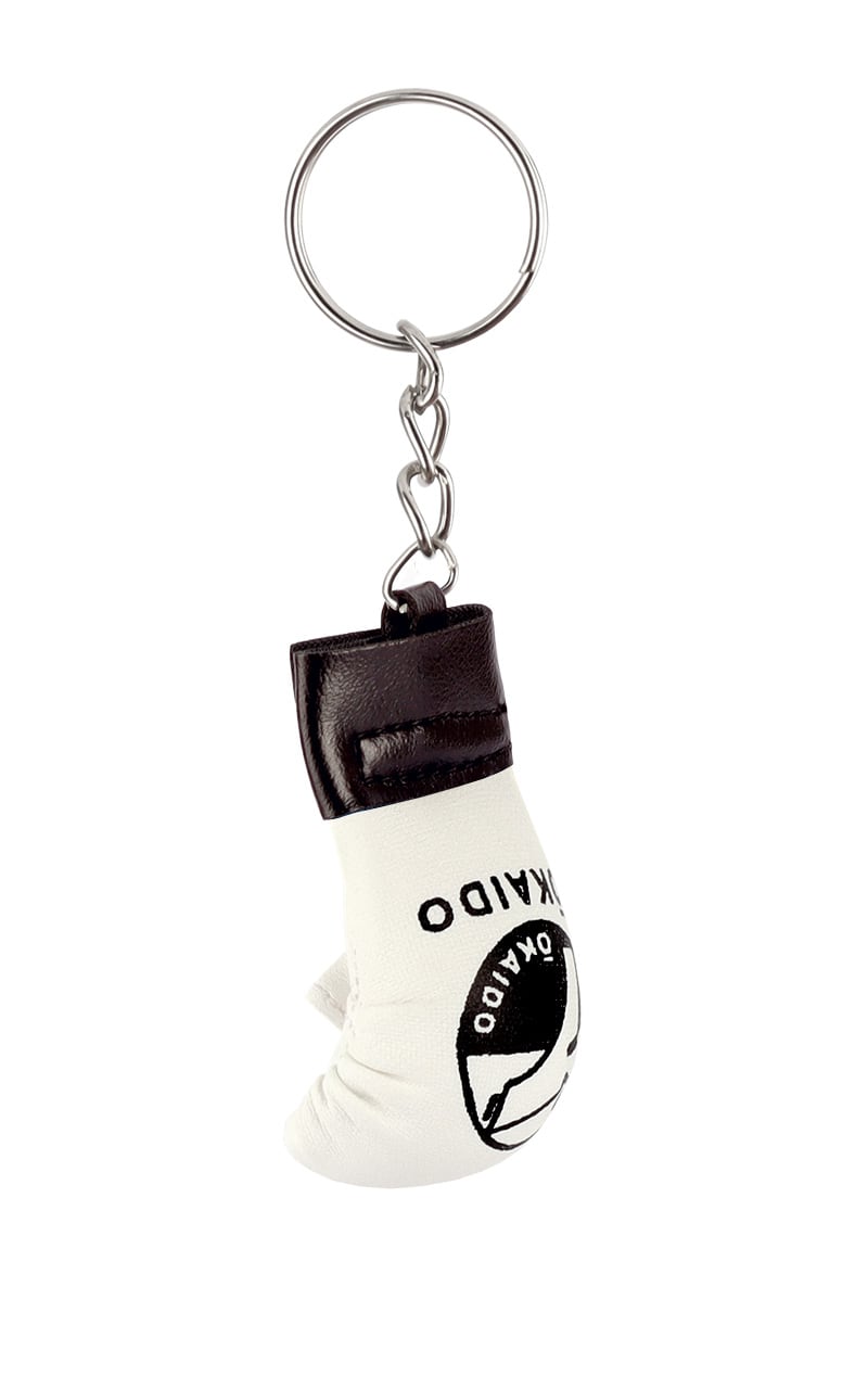 Porte-clés karaté, protège-poing TOKAIDO blanc - gant de karaté miniature 10 cm