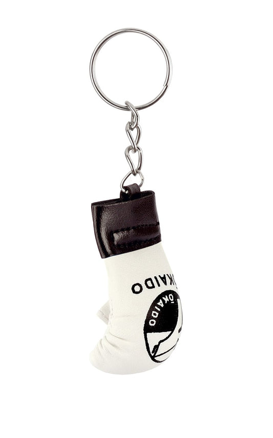 Porte-clés karaté, protège-poing TOKAIDO blanc - gant de karaté miniature 10 cm