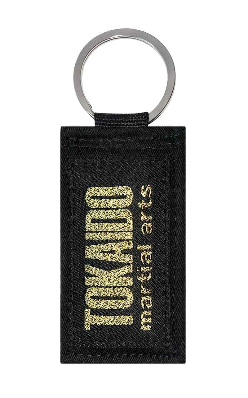 Porte-clés karaté, Obi arts martiaux TOKAIDO, noir-or