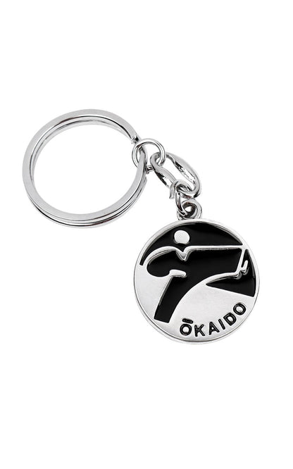 Porte-clés karaté 8 cm, TOKAIDO Kickman, métal, argent-noir