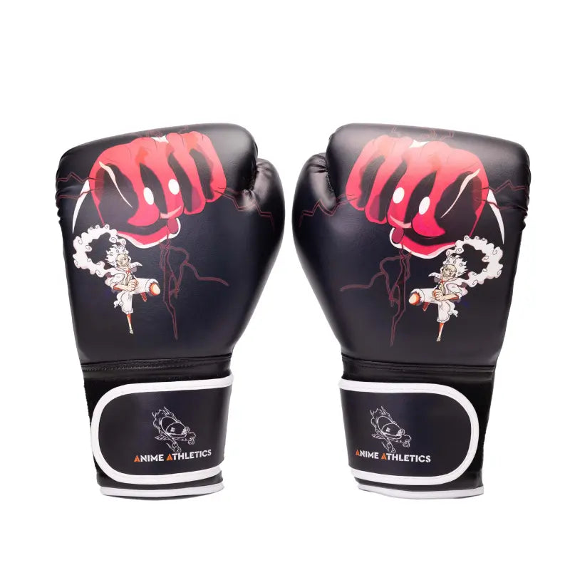 Gants de boxe Anime Athletics BAJURANGU GUN noir et blanc - Version CONFORT