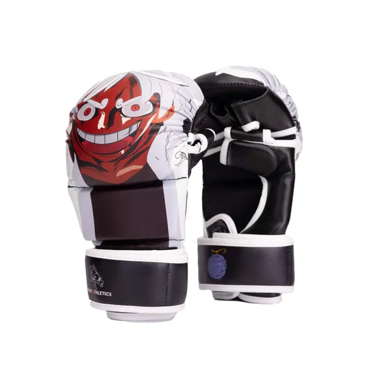 Gants de MMA Anime Athletics GATORINGU, protections de poing d'entraînement noires et blanches
