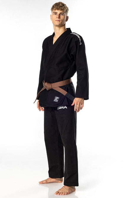 Combinaison ZEBRA BJJ Guerreiro Noir - Kimono de Jiu-Jitsu Brésilien 350 g