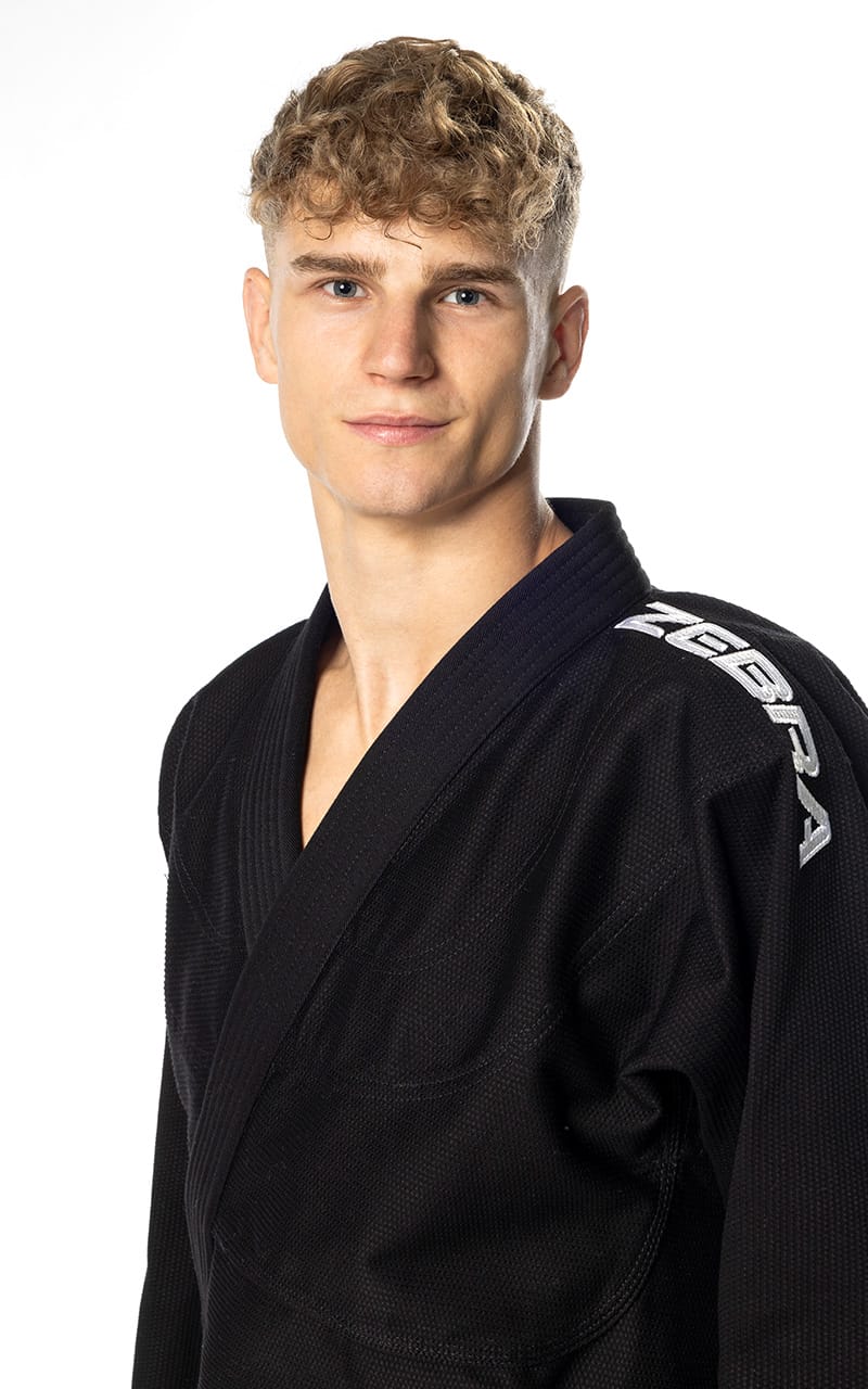 Combinaison ZEBRA BJJ Guerreiro Noir - Kimono de Jiu-Jitsu Brésilien 350 g