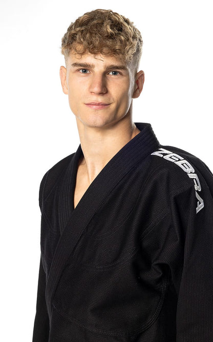 Combinaison ZEBRA BJJ Guerreiro Noir - Kimono de Jiu-Jitsu Brésilien 350 g