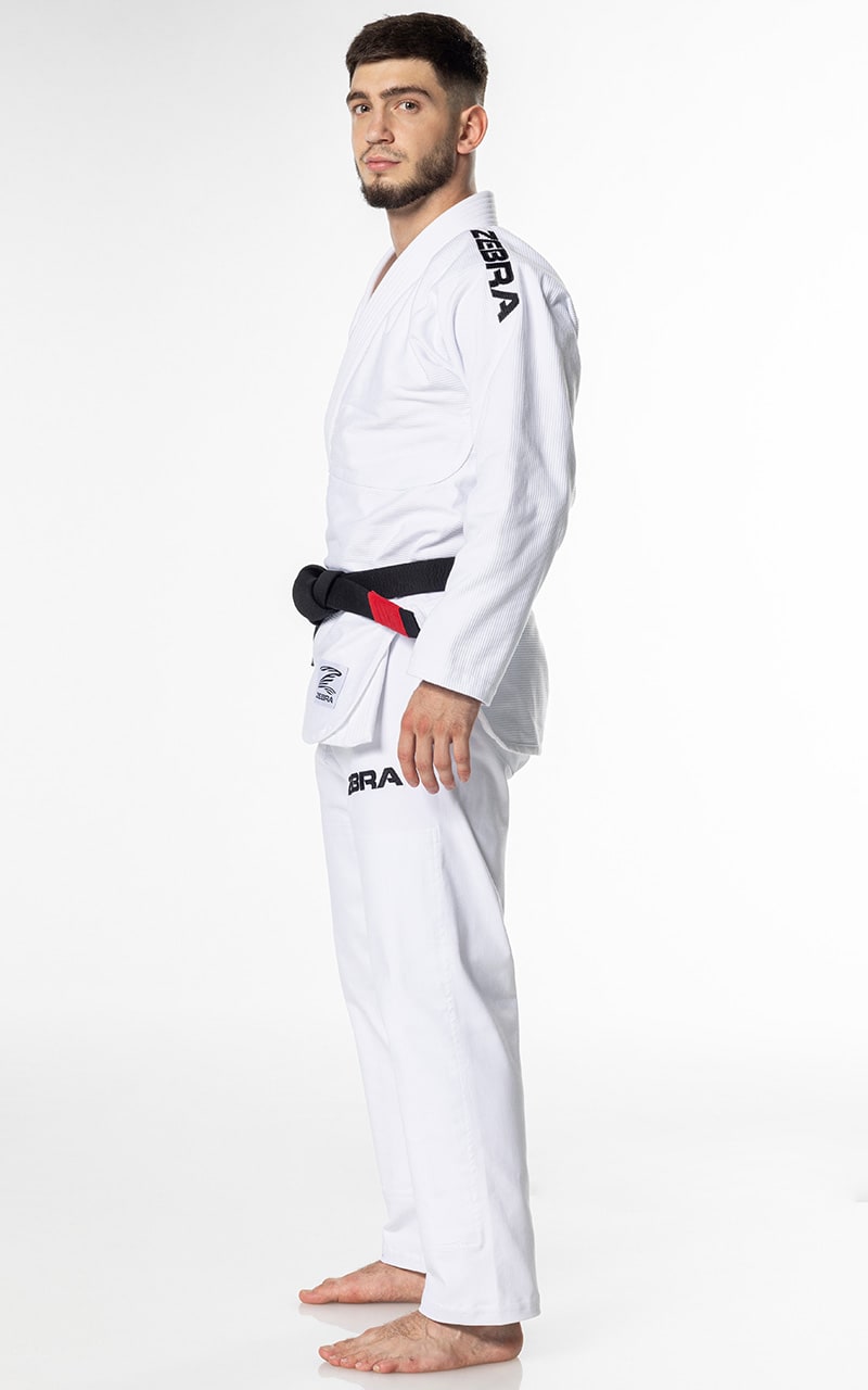Combinaison ZEBRA BJJ Guerreiro blanche - Kimono de Jiu-Jitsu Brésilien 350 g