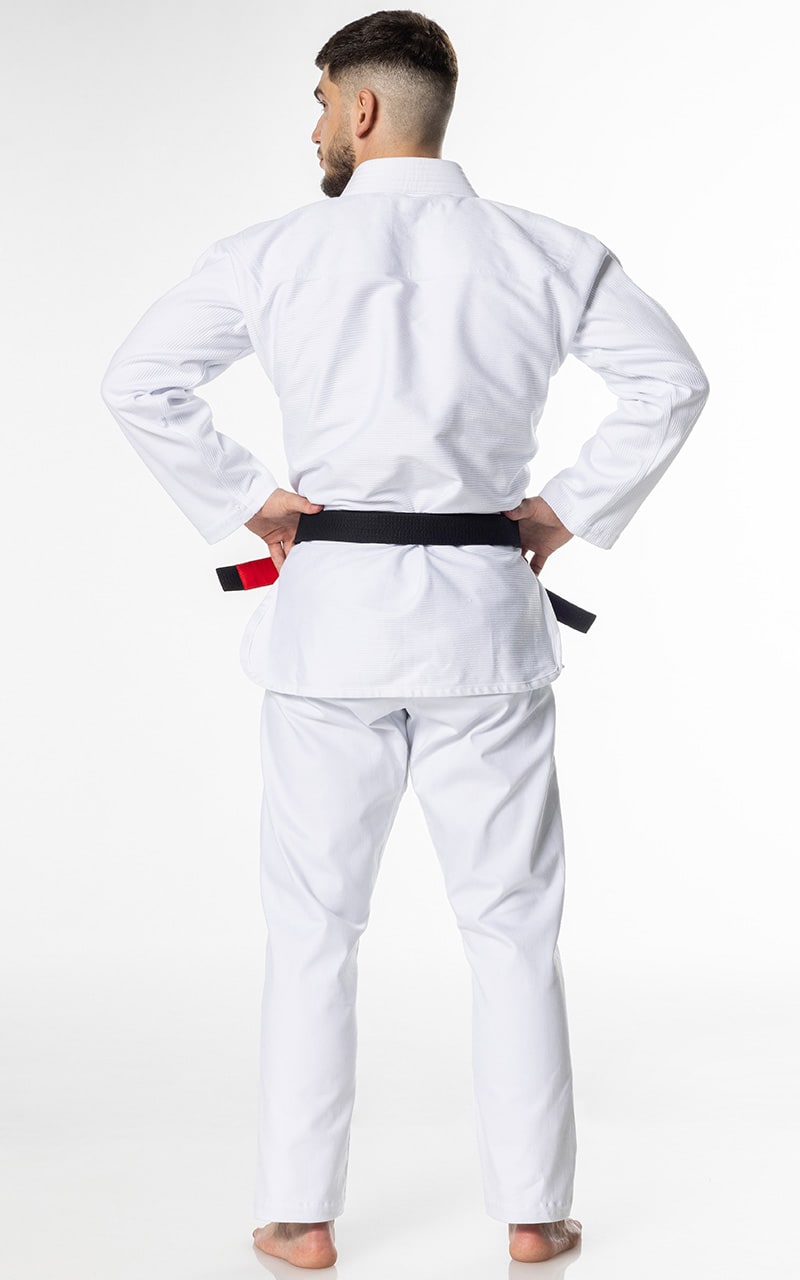 Combinaison ZEBRA BJJ Guerreiro blanche - Kimono de Jiu-Jitsu Brésilien 350 g