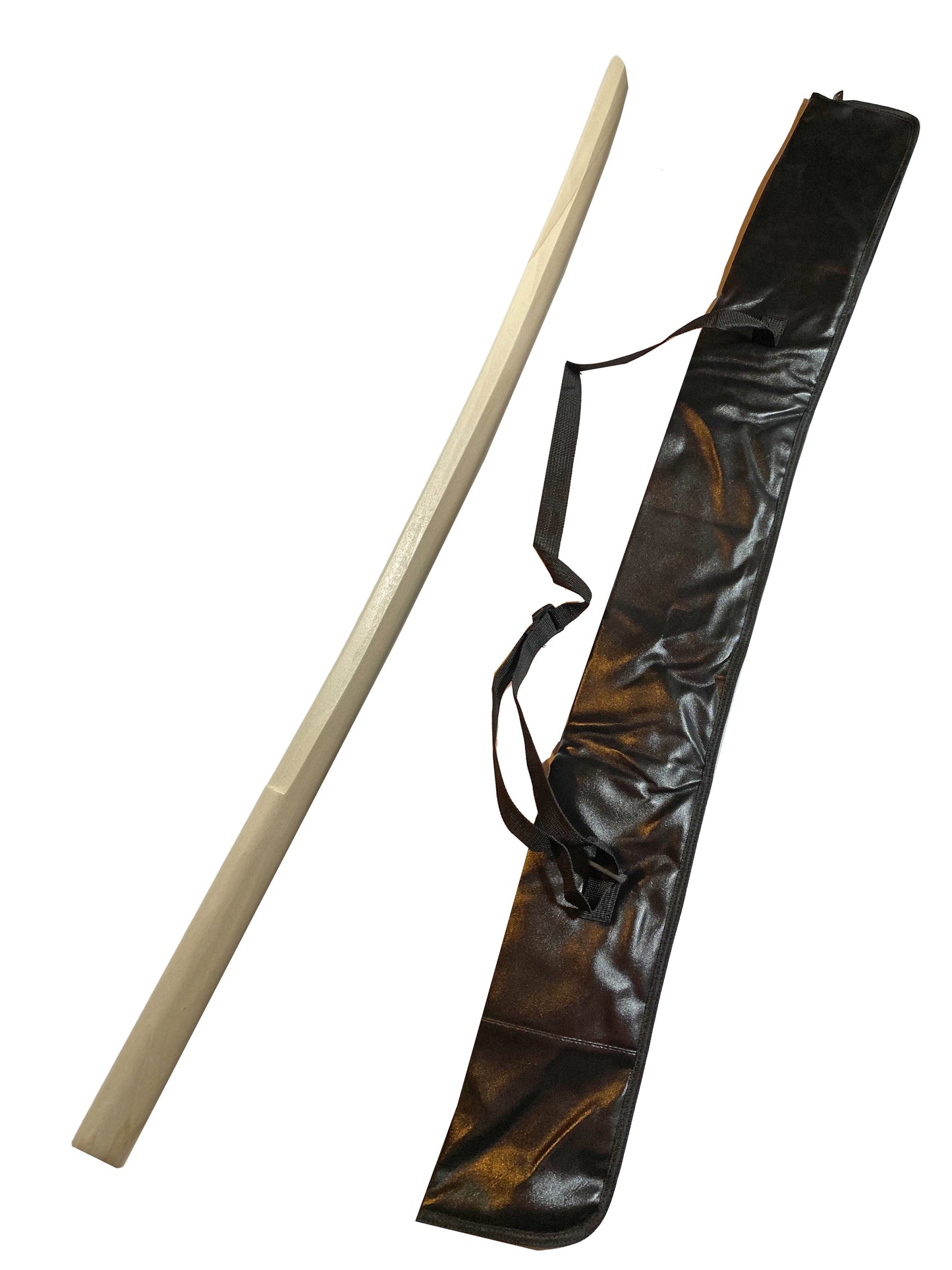 SET Bokken chêne blanc avec étui à arme - 101 cm avec Tsuba - Sabre japonais en bois léger