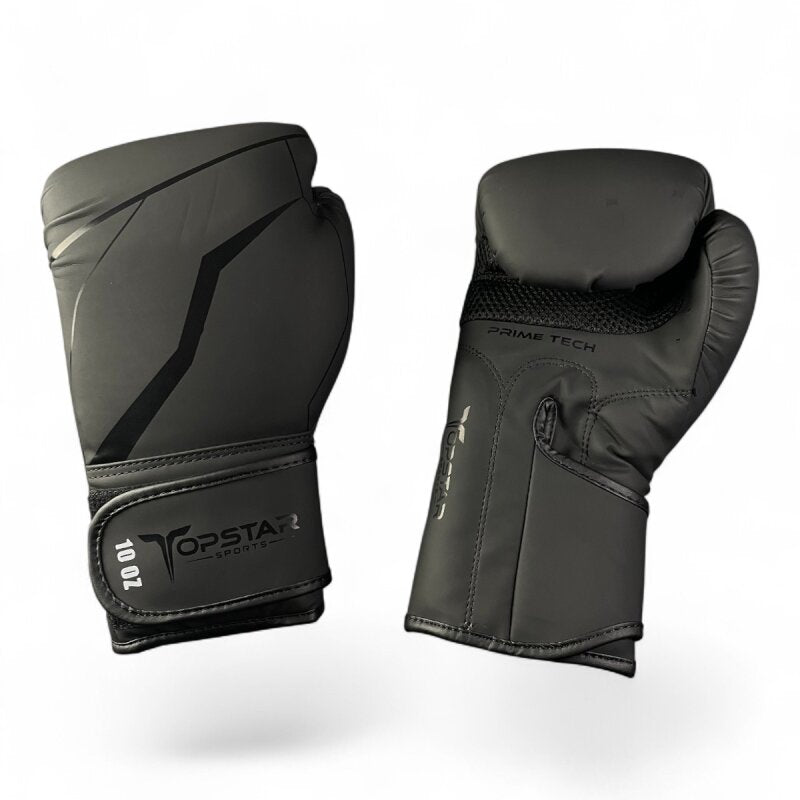 Boxhandschuhe BLACK MAMBA, schwarz, Premium Kunstleder