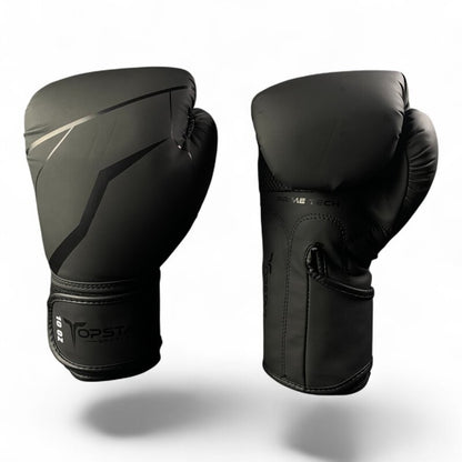 Boxhandschuhe BLACK MAMBA, schwarz, Premium Kunstleder