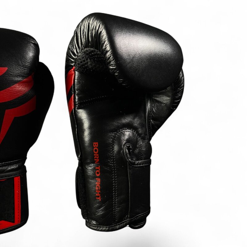 Boxhandschuhe BLACK SHADOW, schwarz-rot, Premium Leder