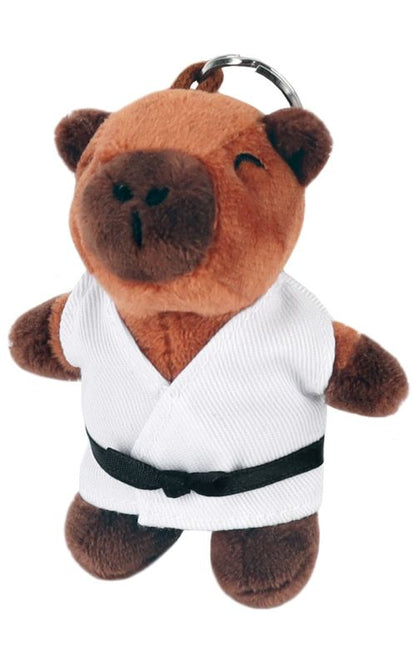 Porte-clés peluche arts martiaux 10 cm avec anneau (divers animaux au choix)