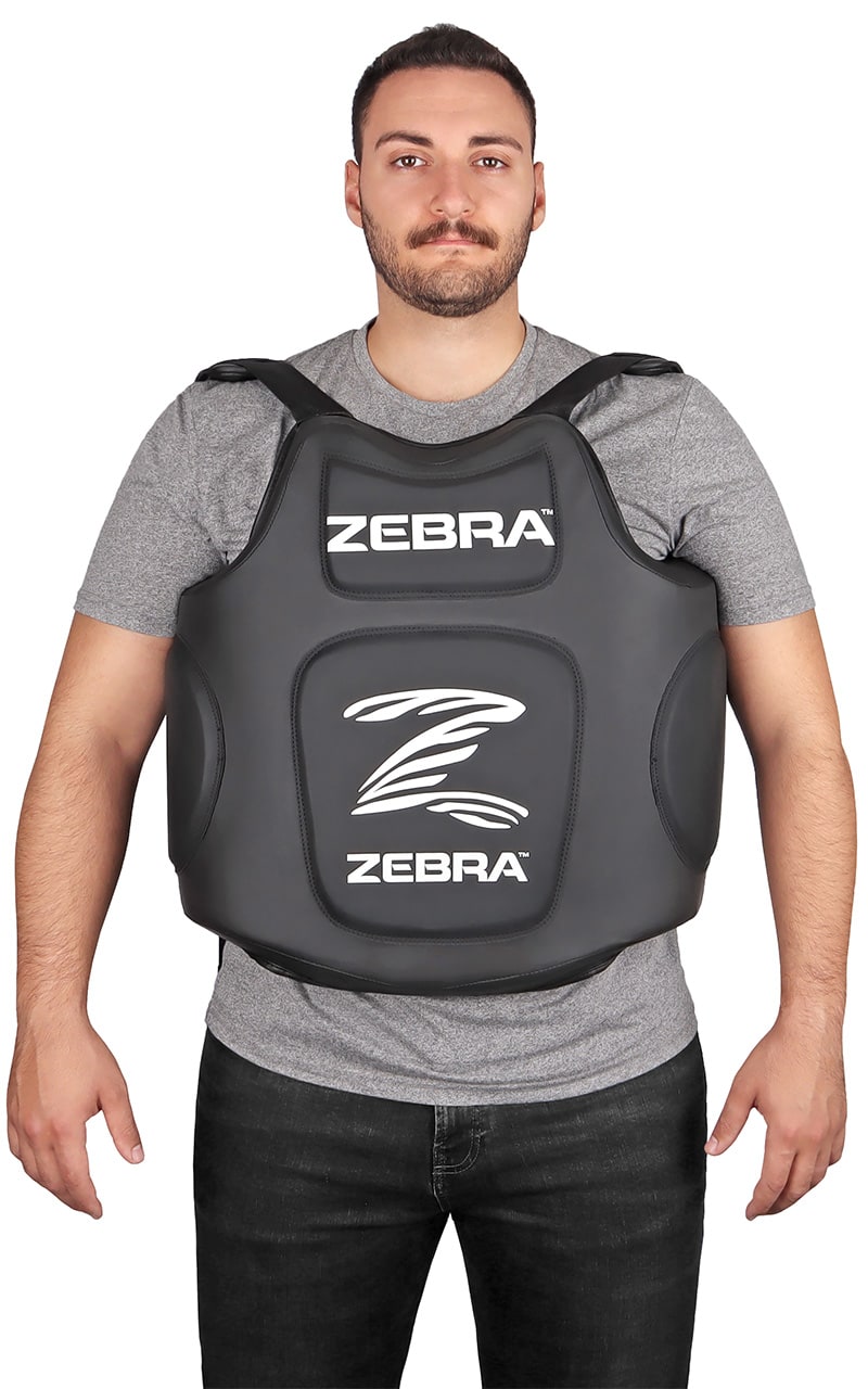 Gilet de protection ZEBRA Coach Pro noir - gilet d'entraînement en mousse extra épaisse