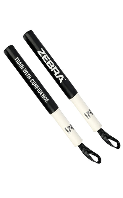 Bâtons d'entraînement souples ZEBRA - Avec boucles de préhension - Speed ​​Sticks Performance Noir et Blanc (Paire)