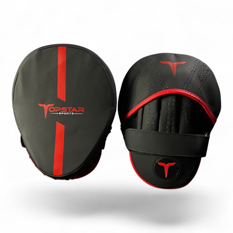 Handpratze RED IMPACT schwarz-rot, Premium Kunstleder in Matt