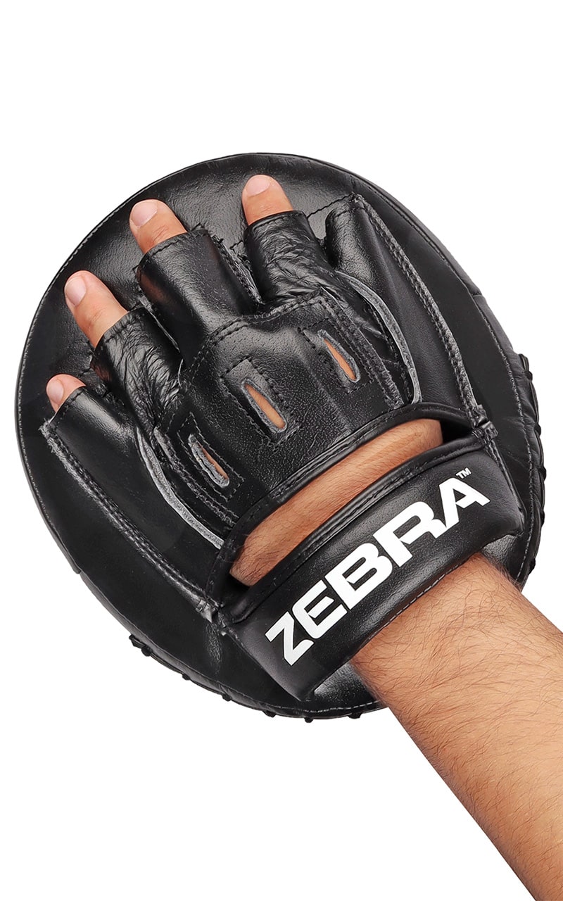 Gants d'entraînement ZEBRA Hand Pads Pro - cuir véritable robuste (paire)