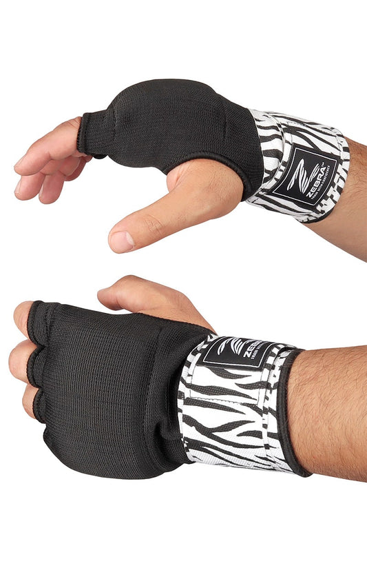 Sous-gants de boxe ZEBRA Performance noir-blanc - Bandage, protection cheville