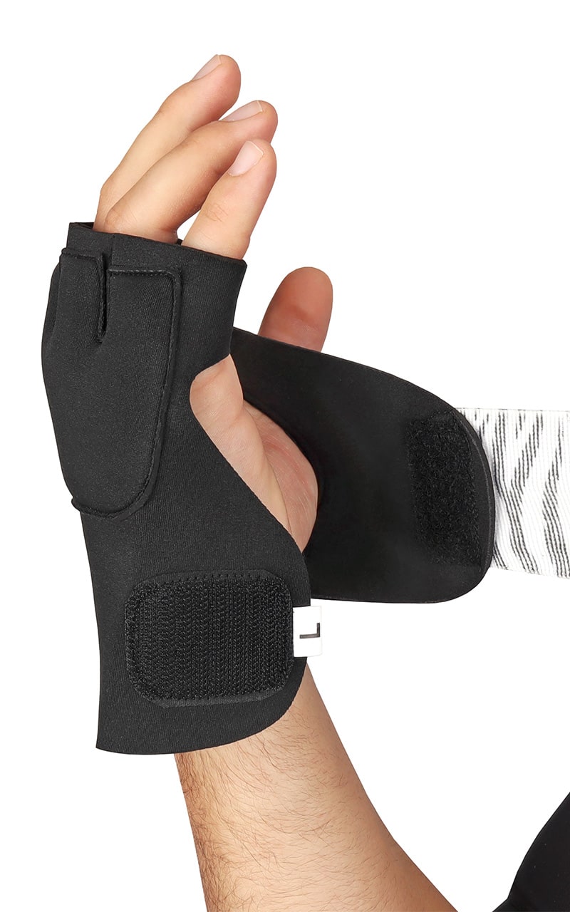 Gants de boxe ZEBRA Pro Quick Wrap - Fermeture velcro, coussinet en gel, bandage extra long