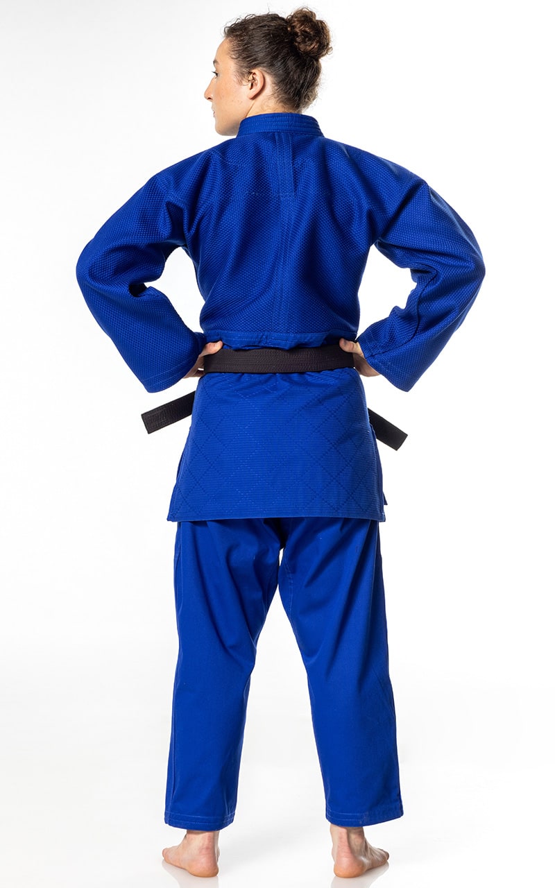 Combinaison de judo MIZUNO Yusho III IJF bleu - 750 g de tissu mixte - Ensemble de judo professionnel Veste de judo, pantalon de judo avec cordon de serrage