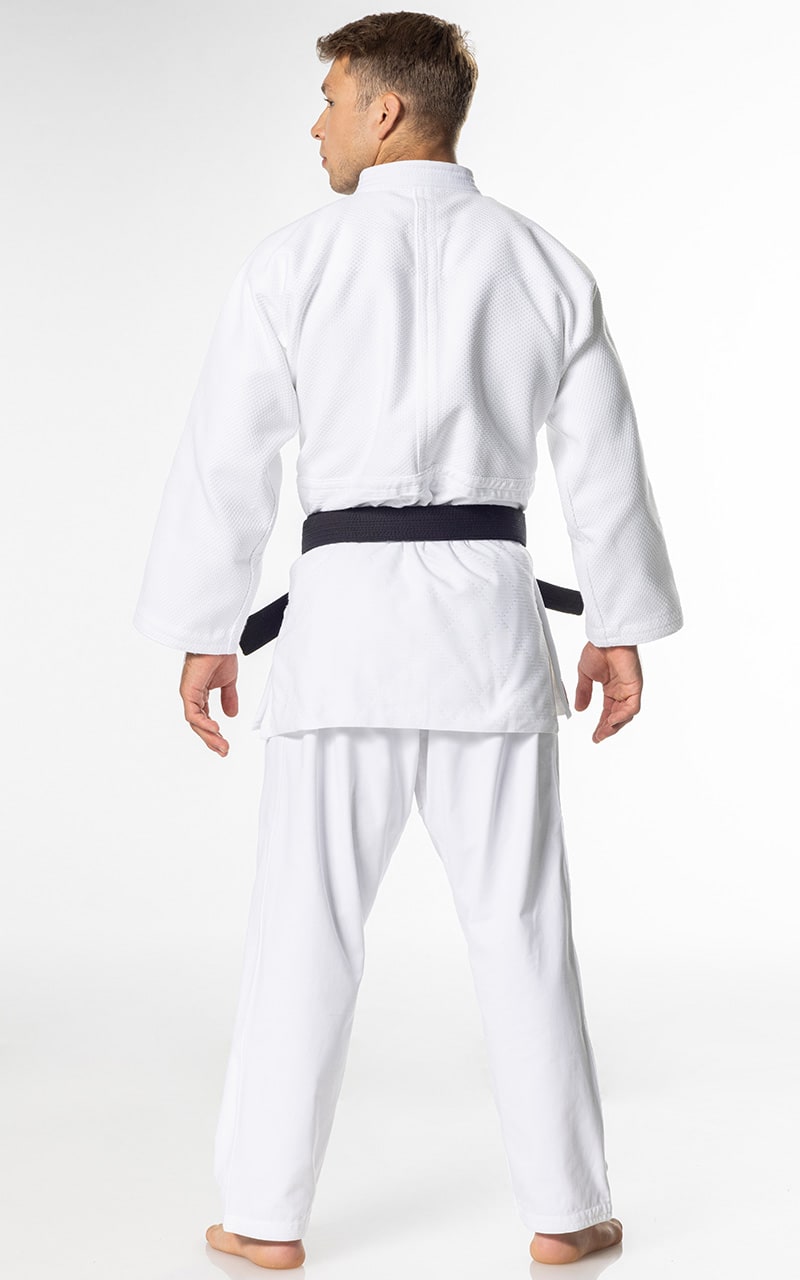 Combinaison de judo MIZUNO Yusho lll IJF blanche - tissu mixte 750g - Ensemble de judo professionnel veste de judo, pantalon de judo avec cordon de serrage