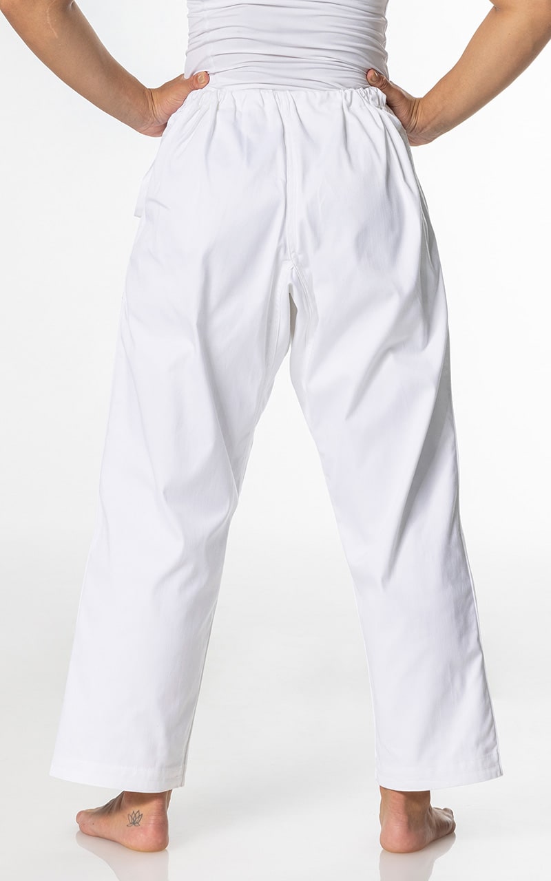 Pantalon de judo MIZUNO Yusho Best 2 IFJ blanc - Tissu mixte 750 g - Pantalon de judo avec cordon de serrage
