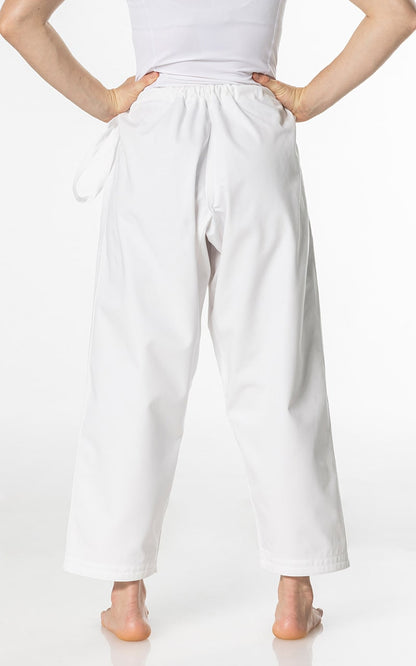 Pantalon de judo MIZUNO Yusho blanc - Fabriqué au Japon - Tissu mixte 750 g - Pantalon de judo avec cordon de serrage