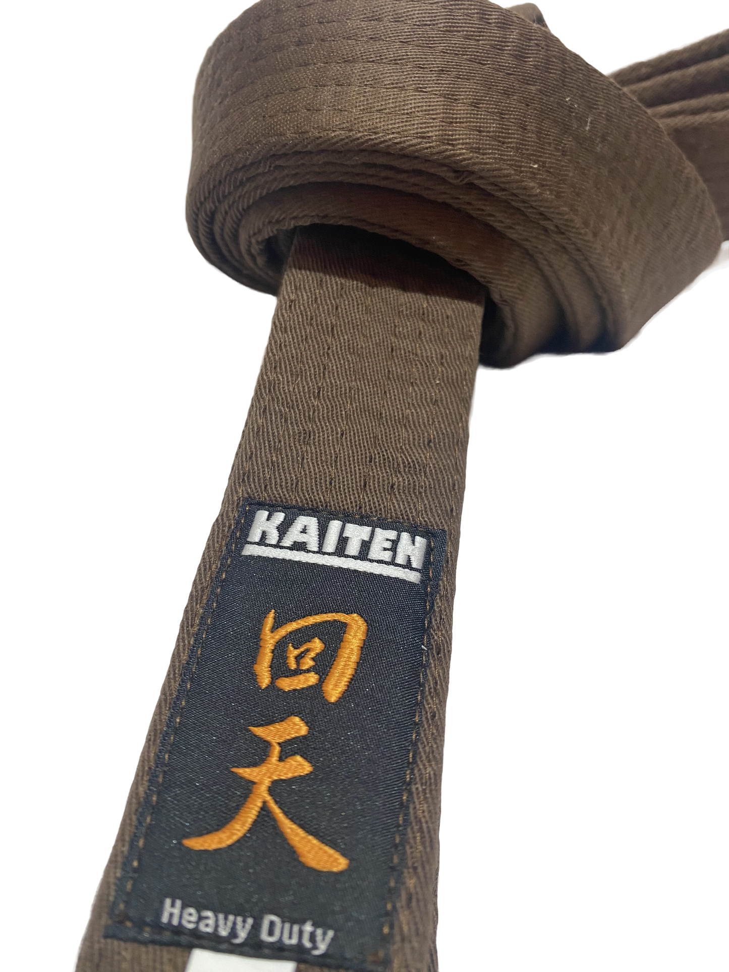 Ceinture de karaté Kaiten marron version extra épaisse - 4,5 cm de large - ceinture marron coton - longueur 230 à 350 cm