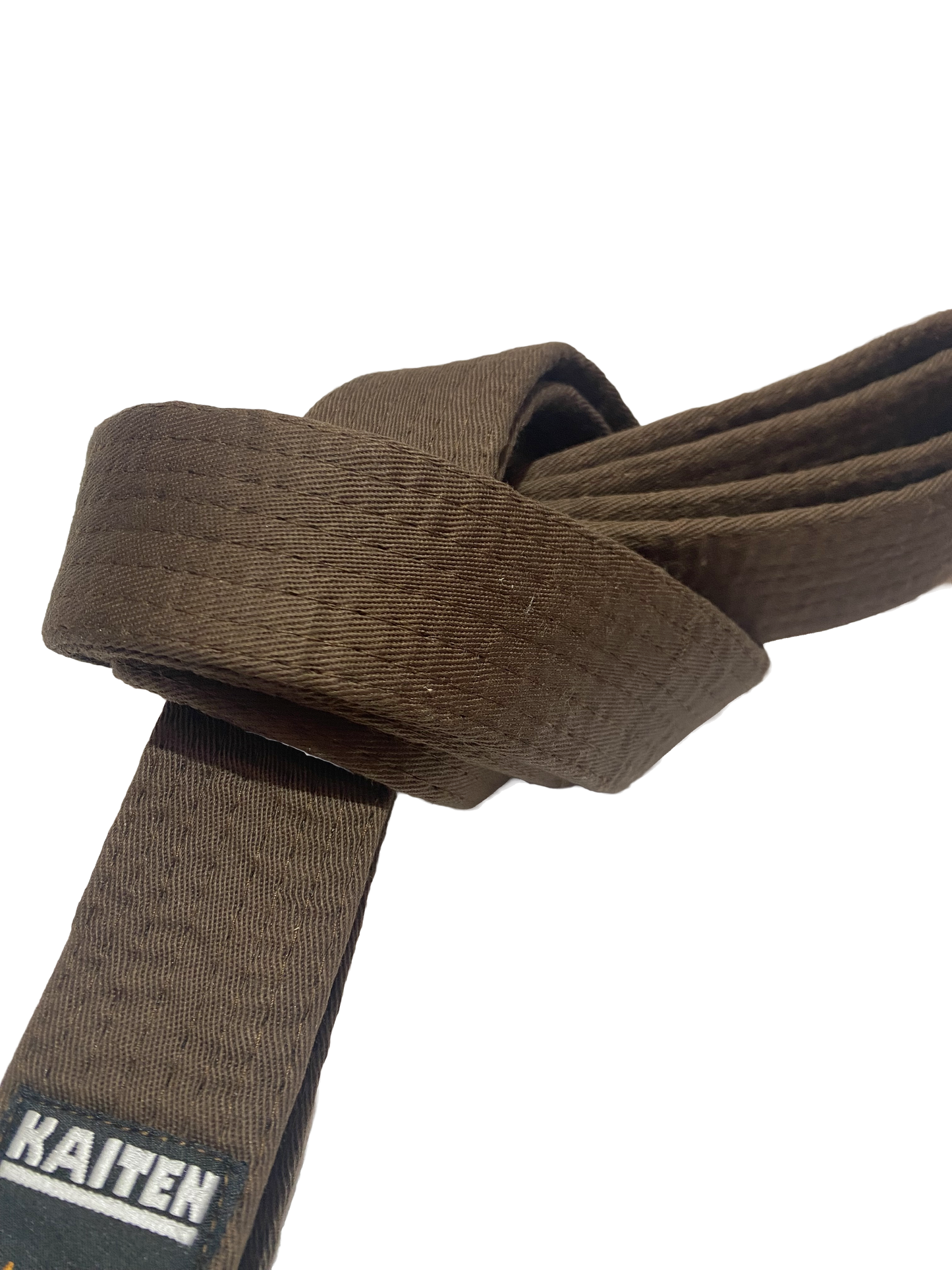 Ceinture de karaté Kaiten marron version extra épaisse - 4,5 cm de large - ceinture marron coton - longueur 230 à 350 cm
