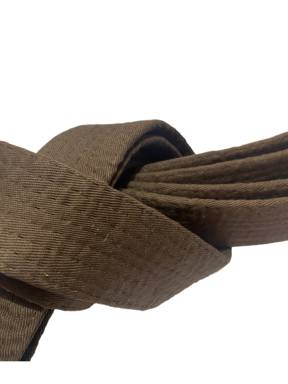 Ceinture de karaté Kaiten marron version extra épaisse - 4,5 cm de large - ceinture marron coton - longueur 230 à 350 cm