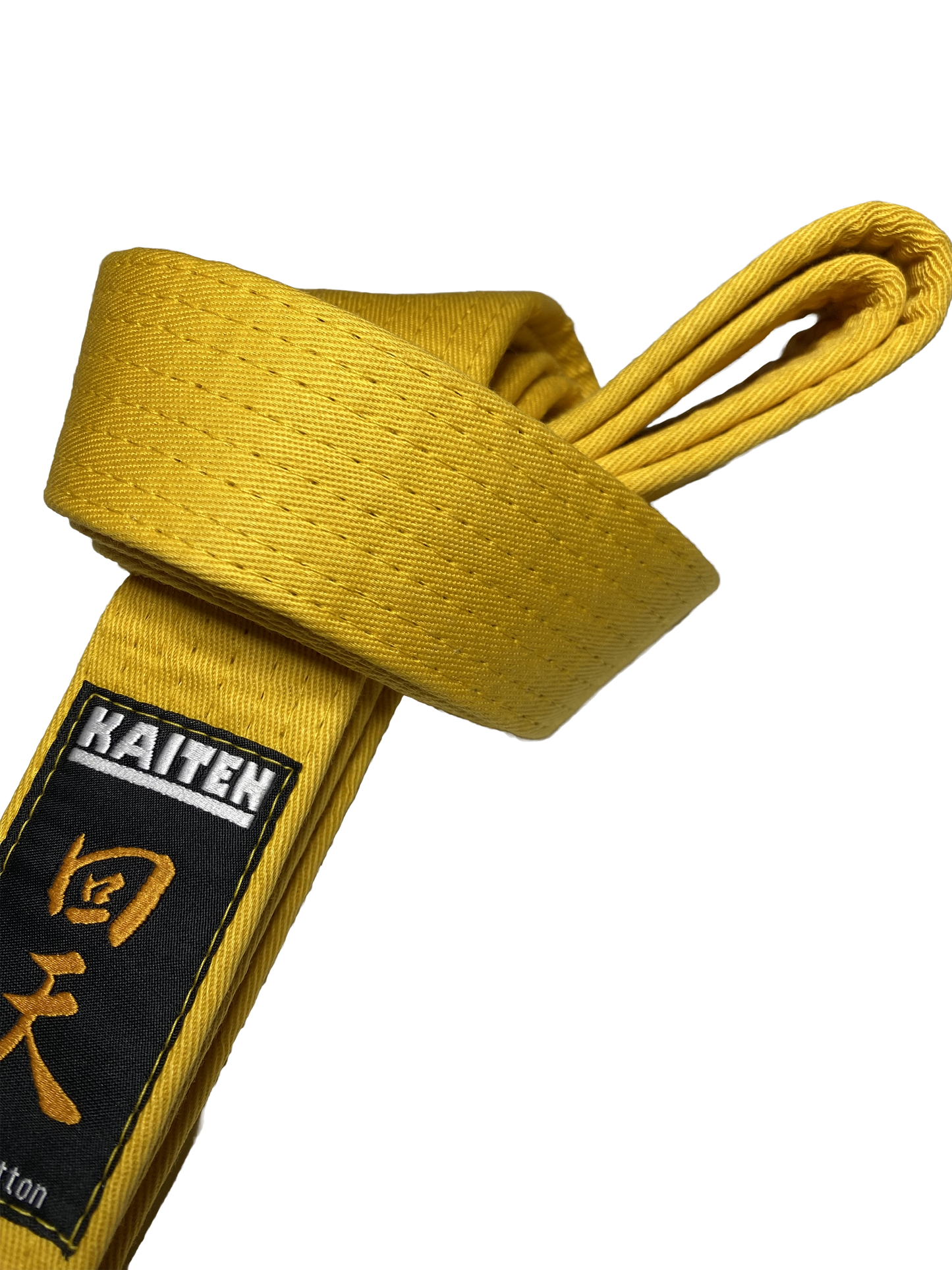Ceinture de Karaté KAITEN Jaune - Largeur 4 cm - Ceinture Jaune Coton - Longueur 230 à 350 cm