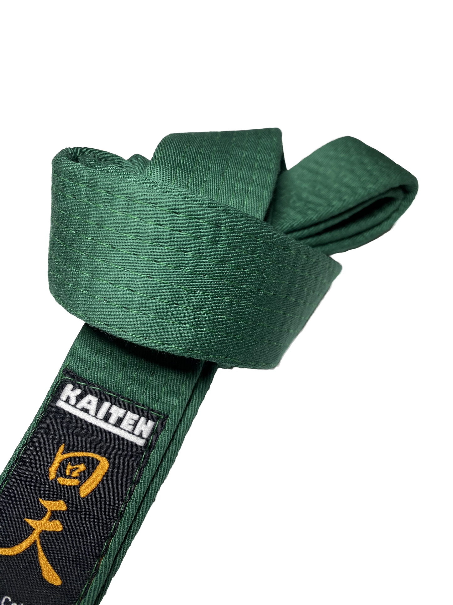 Ceinture de Karaté KAITEN Verte - Largeur 4 cm - Ceinture Verte Coton - Longueur 230 à 350 cm