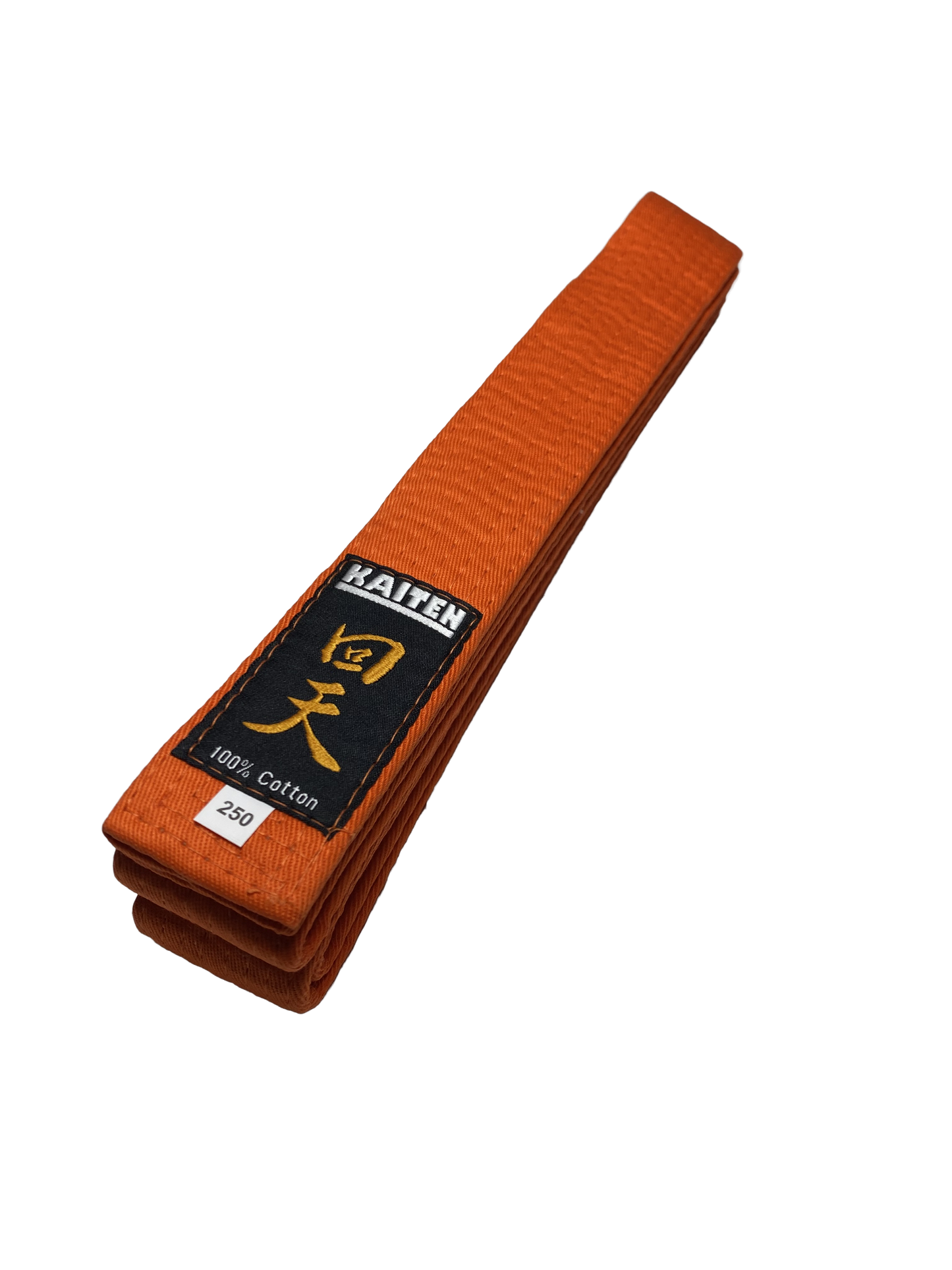 Ceinture de Karaté KAITEN Orange - Largeur 4 cm - Ceinture Coton Orange - Longueur 230 à 350 cm