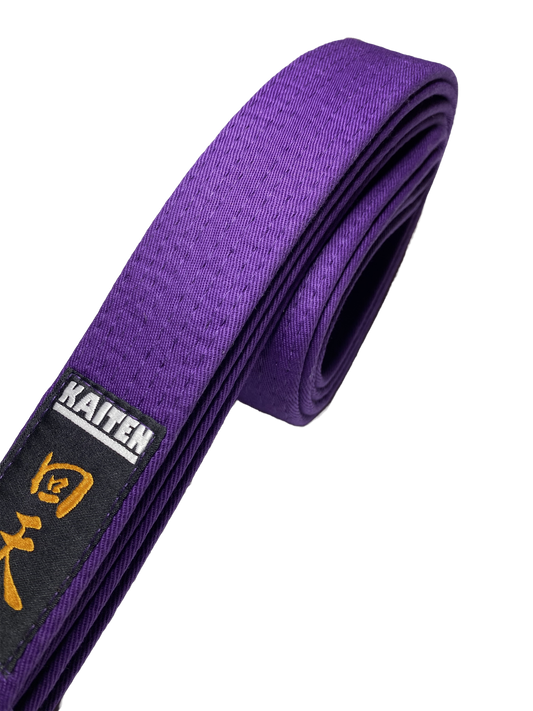 Ceinture de Karaté KAITEN Violette - Largeur 4 cm - Ceinture Coton Violette - Longueur 230 à 350 cm